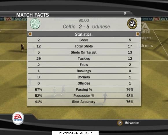 udinese (mr.eko) � celtic (bolfy)
                        5 - 2    ...a dat el host ca la mine nu