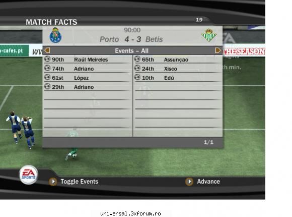 real betis (sobo) � fc porto             3                        4 ~ rezultate etapa 15 ~