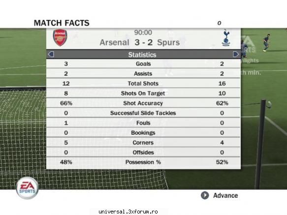 arsenal 3-2 tottenham ~rezultate etapa vi~