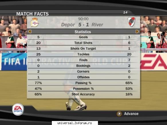 deportivo la - river                  5                       -            1 rezultate grupa b