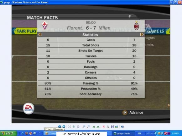 fiorentina (quaresma) - ac. milan (neaga)
              6                 -          7 ~ rezultate
