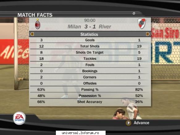 ac milan (neaga) � river plate (versor)
           3            -         1 ~ rezultate etapa vi ~