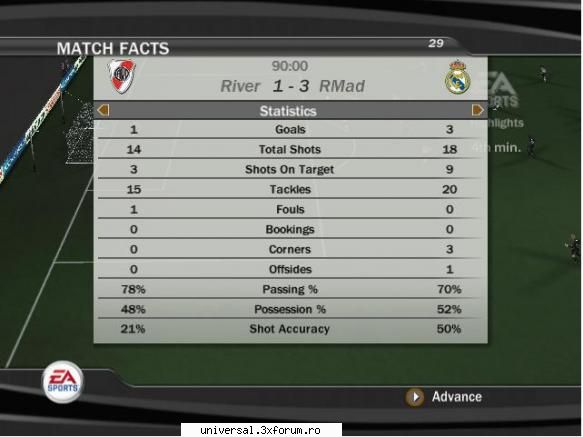 real madrid (danny) - river plate (versor)
             3                -             1 ~ rezultate