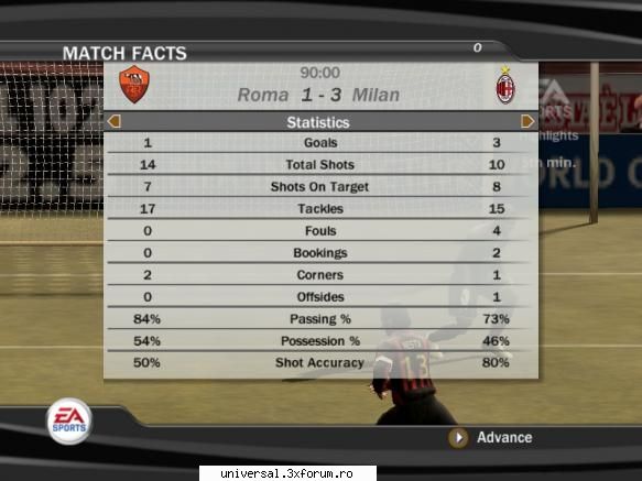 rezultate etapa xiii roma (justm3) milan (neaga) 1-3