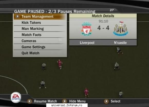 liverpool (mr.eko) - newcastle (versor) 4-4 ~ rezultate etapa xvi ~