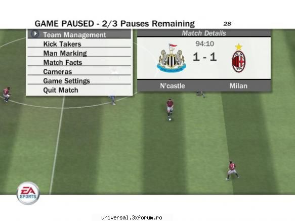 rezultate etapa iii newcastle (victor) milan (danny) 1-1