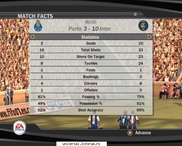 fc porto - inter 
    3       -  10
  

ma fut pe el fifa 2007... ~ rezultate etapa xviii ~
