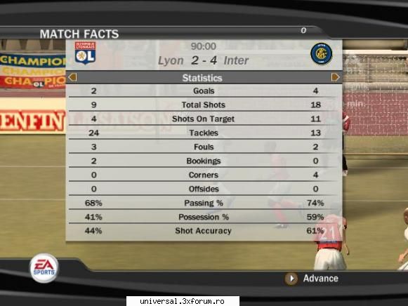 lyon (sica) - inter (silves)       2-4 ~ rezultate etapa xxv ~