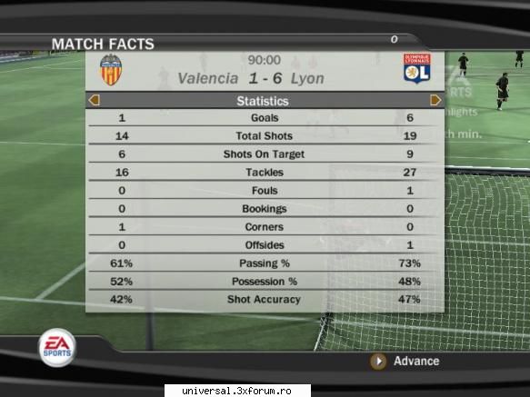 valencia (bolfy) - lyon (syca) 1-6 ~ rezultate etapa xxvi ~