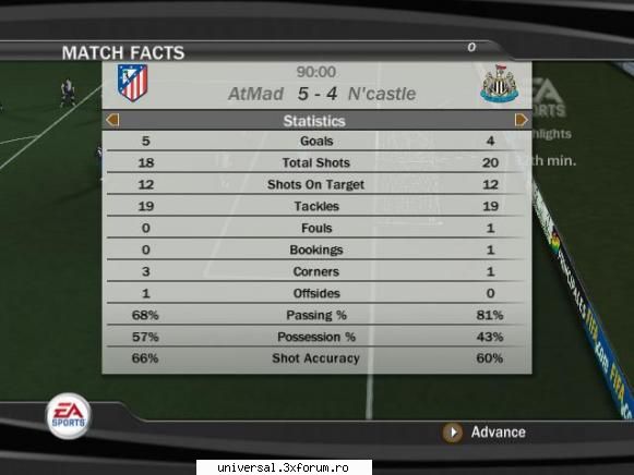 atletico madrid (leinad) � newcastle (versor) = 5-4 ~ rezultate etapa xxx ~